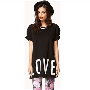 F21 Love/Hate shirt sz M/L
